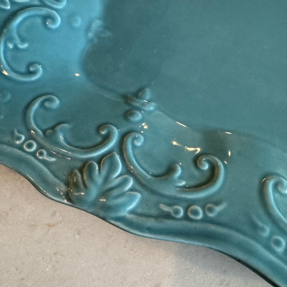 Sweet Olive Designs Fancy Scroll Collection by Jane Adams Teal Decorative Tray - Picture 3 of 8